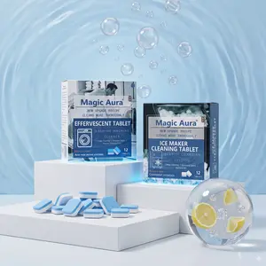 Magic Aura Ice Maker & Washing Machine Cleaner Set | Deep Descaling Effervescent Tablets | Concentrated Formula | 1-Year Supply (Value Pack)
