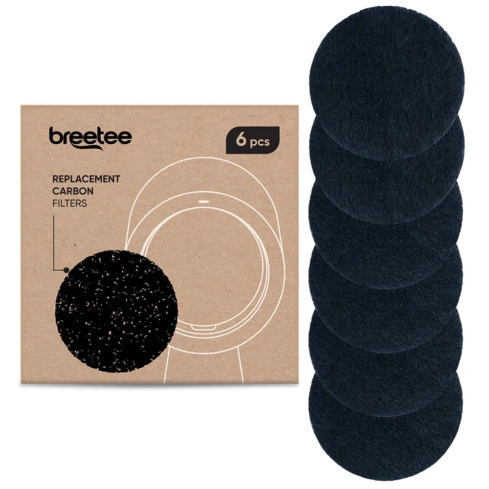 BREETEE Activated Carbon Filters (6 pack) Black BREETEE Activated Carbon Filters (6 pack) Black