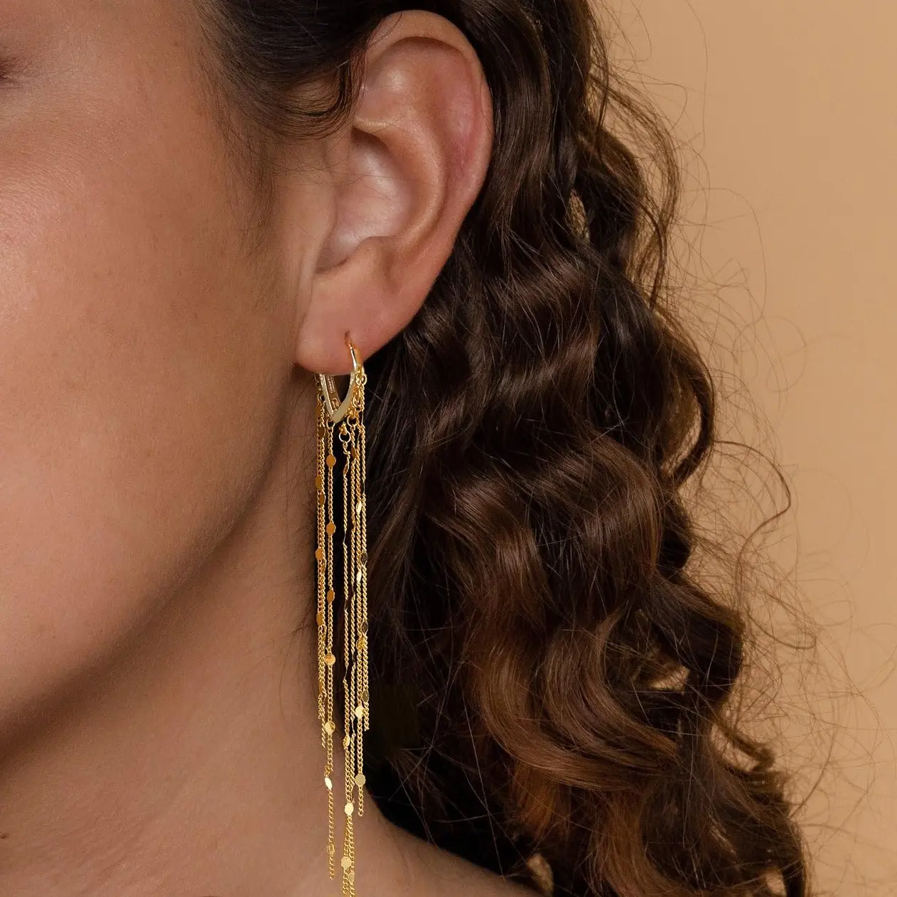 KOPERIN 14K Gold Plated Long Pearl Tassel Earrings for Women, Chain Tassel Threader Earrings Trend Dangling Pearl Tassel Earrings, Noble Style Hypoallergenic Bride Party Prom Jewelry Accessories for Women, Gifts For Mother's Day