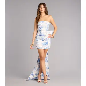 Silvia Floral Bow Mini Dress