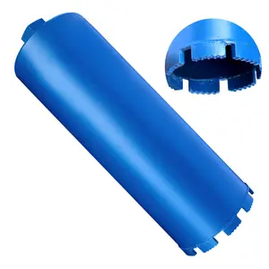 4-/4" Wet-/4"-7 Drilling Bit with 15.74" Depth 10mm Segments for Reinforced Concrete Brick Masonry HVAC Plumbing Stair Railings