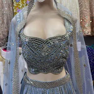 Gray Lehnga Choli