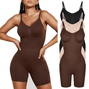 Women's Soft Shapewear Bodysuit, Tummy Control Full Body Shaper with Adjustable Straps & Breathable Mesh, Ultra-Stretch Fabric, Shapewear For Women