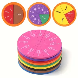1pc Durable EVA Math Learning Blocks - Visual Tool for Fraction Addition & Subtraction Demonstration, Educational Model for Teachers, School Classroom Supplies