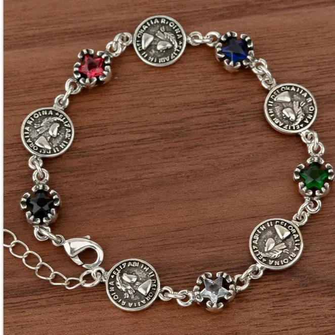 New Arrival Silver Vintage Queen Portrait Charm Bangle Bracelet - Dainty Crystal Bracelet, Fashion Costume Jewelry Accessory, Charm Bracelet