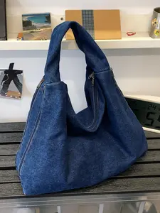 Retro Large Capacity Texture Crossbody Tote Bag, Side Zipper Pocket Design, Classic Simple Retro Shoulder Bag, Casual shoulder bag, Suitable for Daily Commuting, Shopping, Lightweight and Easy to Carry