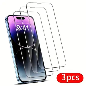 3-Pack iPhone Screen Protector Compatible with iPhone 17/17 Pro/17 Pro Max6 16Pro/16 Pro Max/15/14/13/12/11Pro Max, High Hardness 9h+, 2026 Upgrade Tempered Glass, Accessories