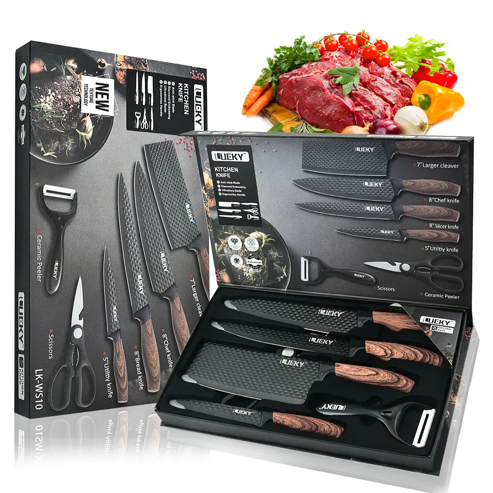 Kitchen Chef Knife Set, Professional Chef Knife Set, Sharp Stainless Steel Non-Stick Meat Cutting Knives, Knife Set for chef cooking, Best Gift#Summervibes
