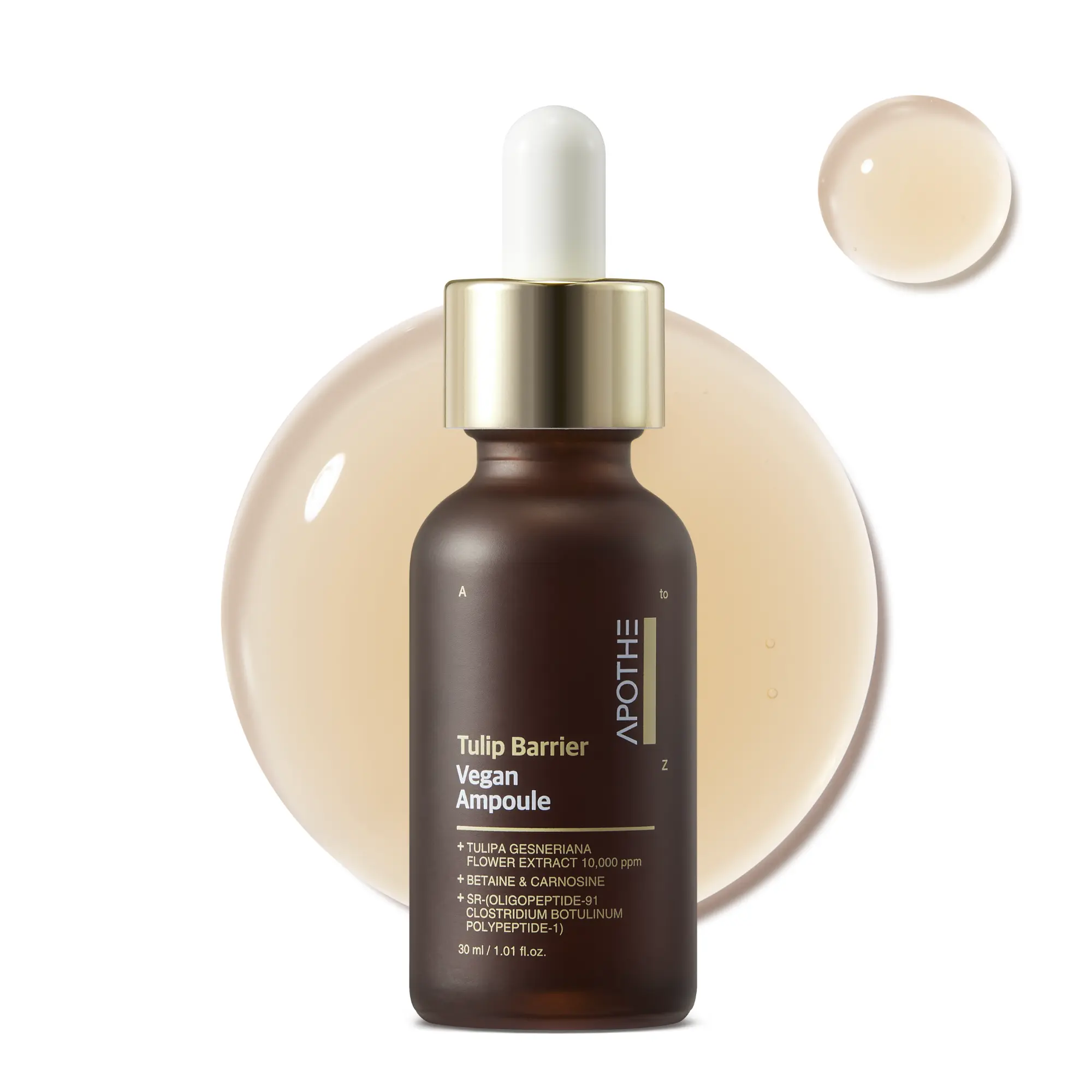 APOTHE Tulip Barrier Vegan Ampoule 30ml / 1.01 fl. oz. | Black Tulip + Bakuchiol + Vegan Retinol | Barrier-Strengthening, Brightening & Anti-Wrinkle Serum