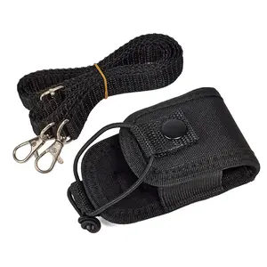 Universal Holster Radio Case, Worn on a Belt/Shoulder Strap Radio Holster for baofeng UV5R 888S Motorola talkabout Midland Cobra Walkie Talkie radio, Black