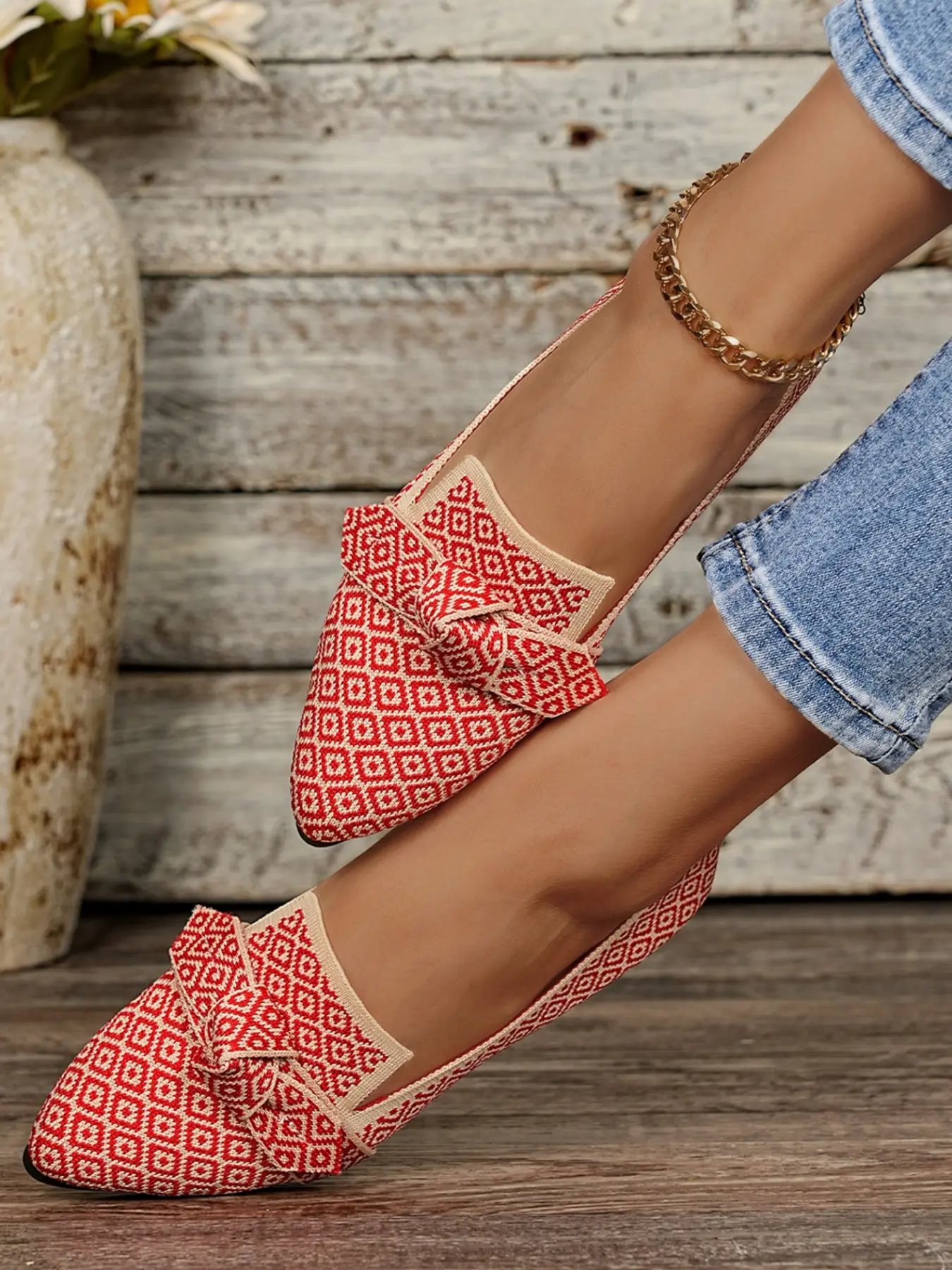 Women's Casual Textile Shoes, Slip on Flats, Rubber Sole Design, All-Season Comfortable Footwear, Ideal for Daily Wear & Stylish, Everyday Wear Footwear