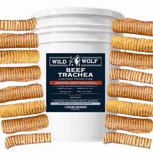 6” Beef Trachea Bucket (4 Pounds) 100% Natural Dog Chew Treats - Single-Ingredient