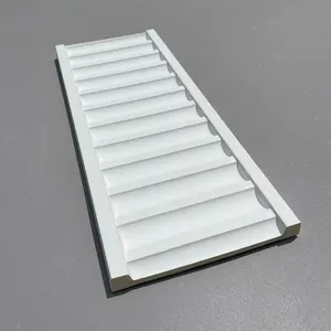 6-Piece PU Line Faux Gypsum Polyurethane Foam Wall Corner Decorative Lines, Realistic Wood Look Mold Model Building Material