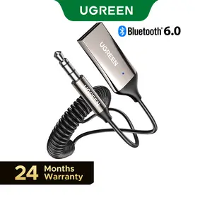 UGREEN Aux to Bluetooth 6.0 Adapter 3.5mm Bluetooth Receiver for Car USB 2.0 to 3.5mm Jack Kit with Built-in Microphone Aux Input for Hands-Free Calls Compatible with Car Speaker and Home Audio,TikTokShopHolidayHaul