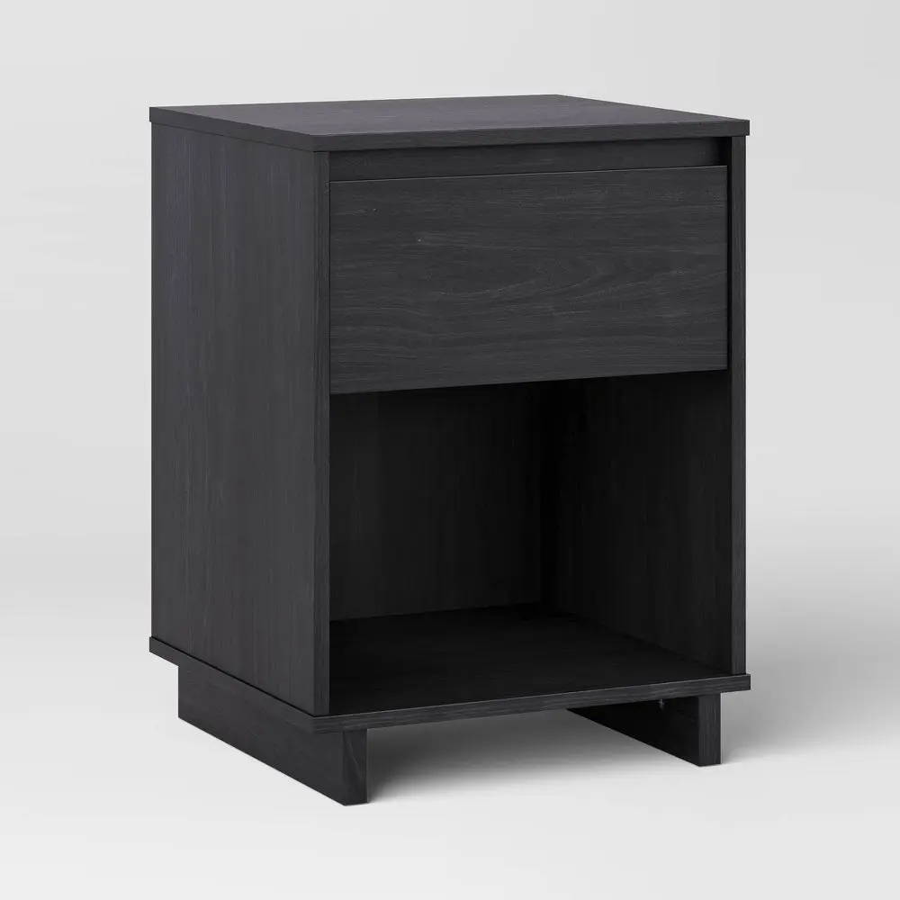 Modern Bedroom Nightstand - Furniture Nightstand with Bedside Table Drawers, Minimal Night Stand, Drawer Equipped Indoor Table for Room Essentials