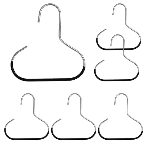 Hat Organizer Rack - Adjustable 6-Count Hat Display Hanger, Stainless Steel Rust-Resistant with Rubber-Paint Scratch-Safe Hooks, Space-Saving Heavy-Duty Storage for Bedroom Closet Entryway