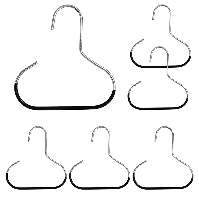 Hat Organizer Rack - Adjustable 6-Count Hat Display Hanger, Stainless Steel Rust-Resistant with Rubber-Paint Scratch-Safe Hooks, Space-Saving Heavy-Duty Storage for Bedroom Closet Entryway