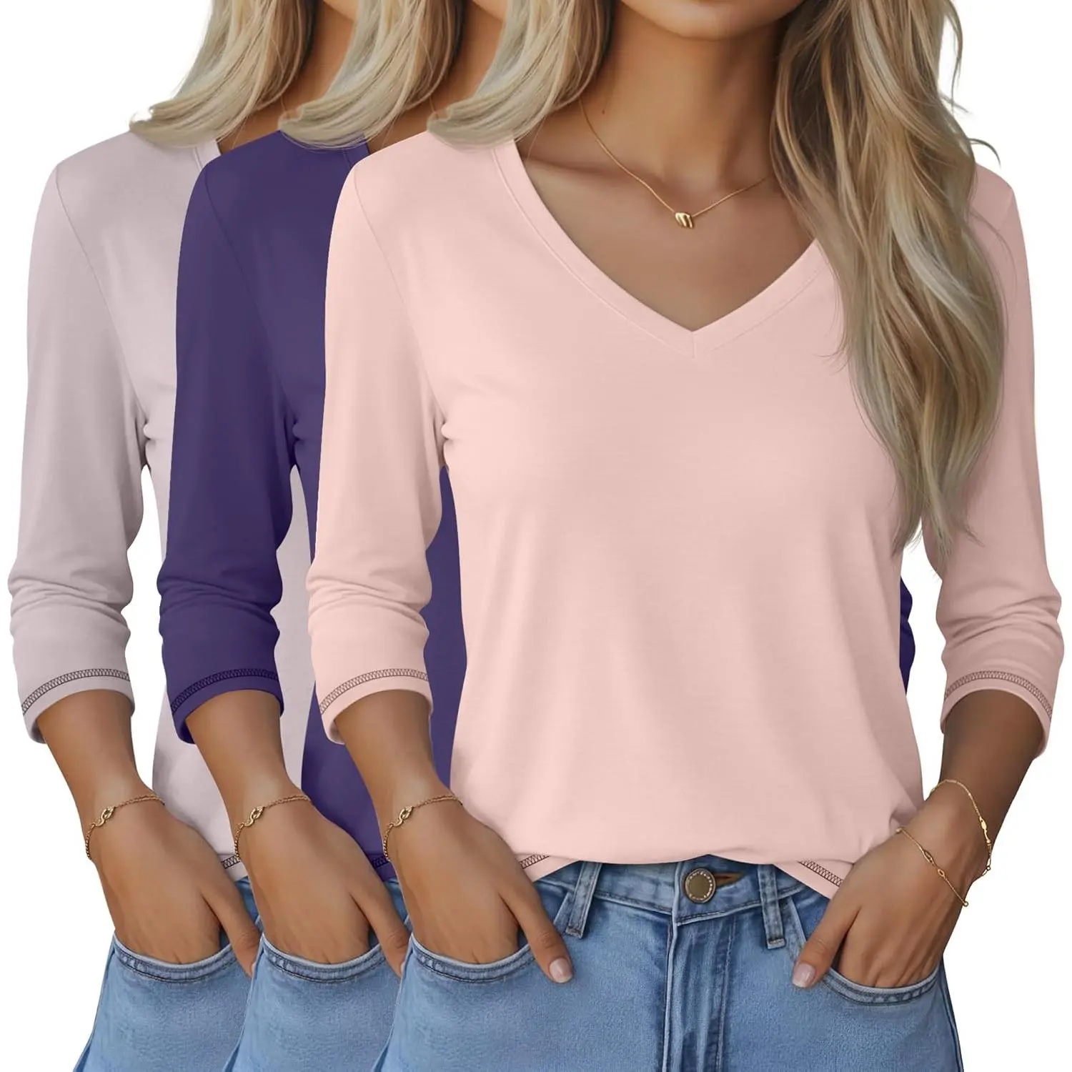 Dusty Pink, Dark Purple, Moon Gray