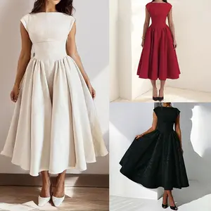 Elegant Solid Backless Slim Bodycon Dress Women French Party Evening Dress