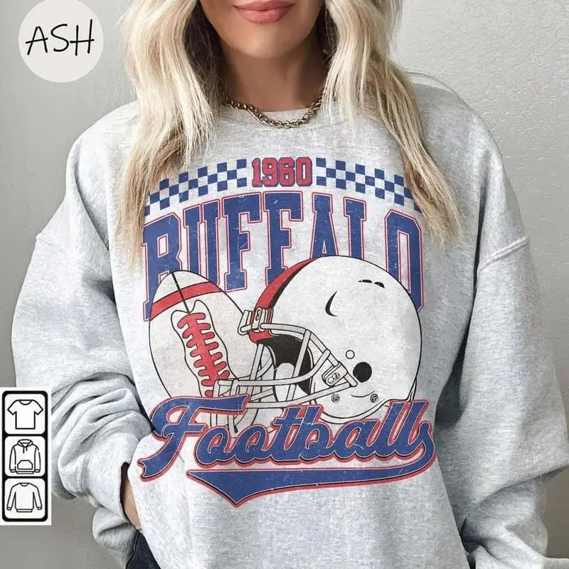 Vintage 90s Buffalo Football Vintage Sweatshirt Tee, Buffalo Crewneck Sweatshirt, Buffalo New York, Buffalo Fan Gift Sunday Football, #BBbill merch, Sunday Football Gift