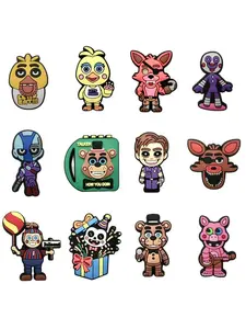 12-20pcs Cartoon Bear Shoe Accessories, Charm Accessory, Horror Game Theme, Unisex Fashion Jewelry, Perfect Gift for Friends, All Seasons Wear