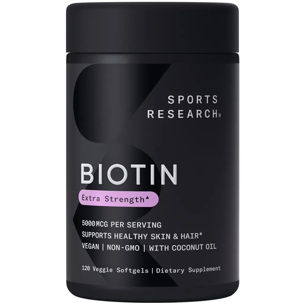 Sports Research Vegan Biotin with Organic Coconut Oil - Biotin Vitamin B7- Non-GMO & Gluten Free Sports Research Vegan Biotin with Organic Coconut Oil - Biotin Vitamin B7- Non-GMO & Gluten Free