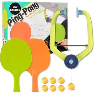 Door Pong Ball Game, 2025 Hanging Table Tennis Trainer Portable Set with Racket and Balls, Adjustable Hanging Table Tennis Trainer Exerciser for Kids.