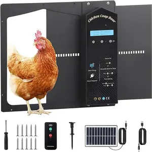 Pet Solar Smart Anti-Pinch Automatic Chicken Coop Door Timed Opening And Closing Light-Sensitive Fully Automatic Door Opening And Closing
