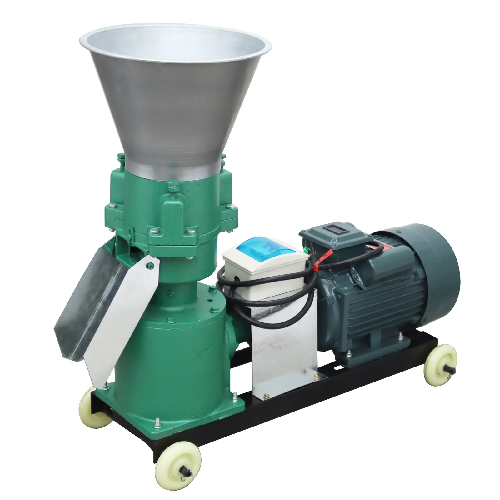 YOKOMA Pellet Machine with Three Head Rollers 3mm Holes Plate 220V Feed Mill Machine 200KG/H