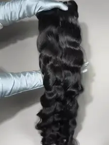 Indian 11A Loose Wave 100% Virgin Human Hair Bundles for Everyday Glam 1 3 4 Bundles 16-40" Length Soft Luxury Look Single Drawn with Coloring Option