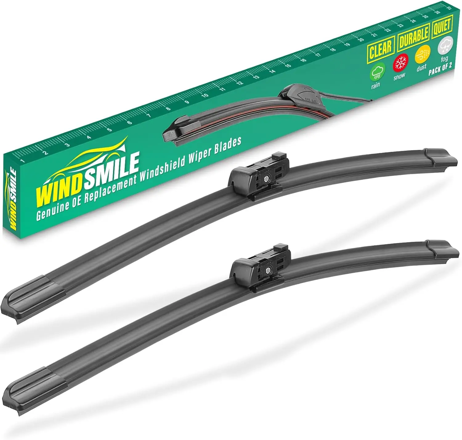 WINDSMILE Windshield Wiper Blades Replacement for Tesla Model 3 Model Y | Fits Model 3 2017-2025 & Model Y 2020-2025, 26"+19" Front 2-Piece Set, Streak-Free, Premium OEM Quality, Easy Install