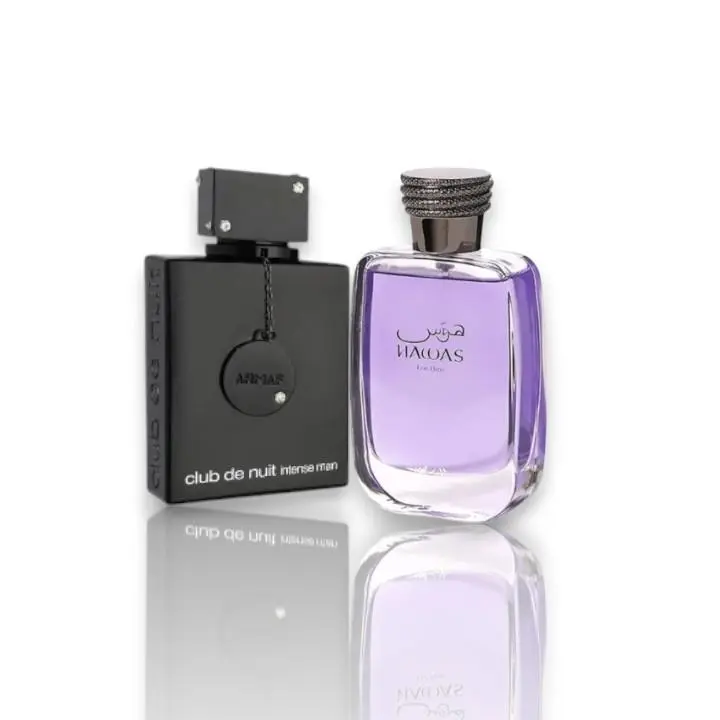Oudlash Bundle | Armaf Club De Nuit Intense Man + Rasasi Hawas Him | Men's Fragrance | 100 ML 3.4 OZ | Eau De Parfum | Leather - Fruity & Woody accords