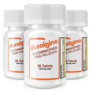 DURALGINA Over-the-Counter Acetaminophen Tablets - Pain-Reducing, Fast-Acting, Stomach-Gentle Fever Reducer for Headache, Period Relief, Toothache, Safe for Adults & Teens 12+, 3-Pack (90 Total Count), Over-The-Counter Aceaminophen, Pain-Reducing Aceamino