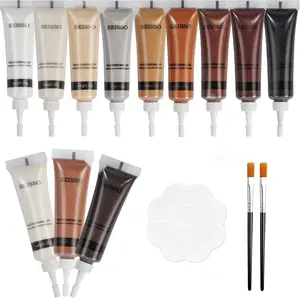 SEISSO Furniture Repair Kit Wood Filler - 12 Count Touch Up Wood Restore Set Filler Furniture Scratch Kit with Tools, Wood Repair Kit for Scratches, Stains, Scorch, Wooden Floor, Door, Table Scraper Resin Gloss