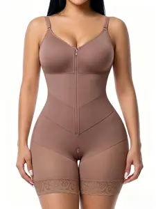 1 Count Women's Waist Cinching and Butt Lifting Design Bodysuit, Fajas, V-Belt Soft Double Compression Body Shaper, Colombian Shapewear, Breathable Comfort Jumpsuit with Adjustable Shoulder Straps, Suitable for Daily Wear & Gym & Yoga, Underwear, Everyday