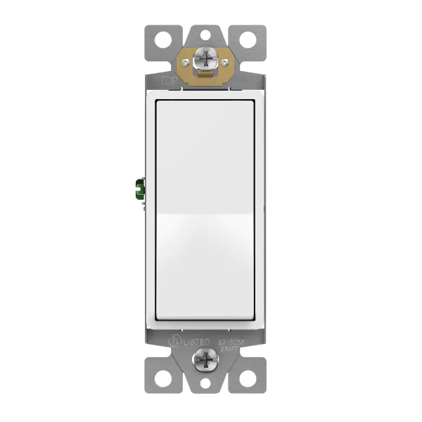 Enerlites Rectangular Matte Finish Residential Grade 15A Rating Decorator Switch, 3-Way Control, for Home Indoor Use