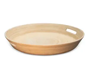 Lexa Bamboo Serving Tray w/ Handles, 16 Inch