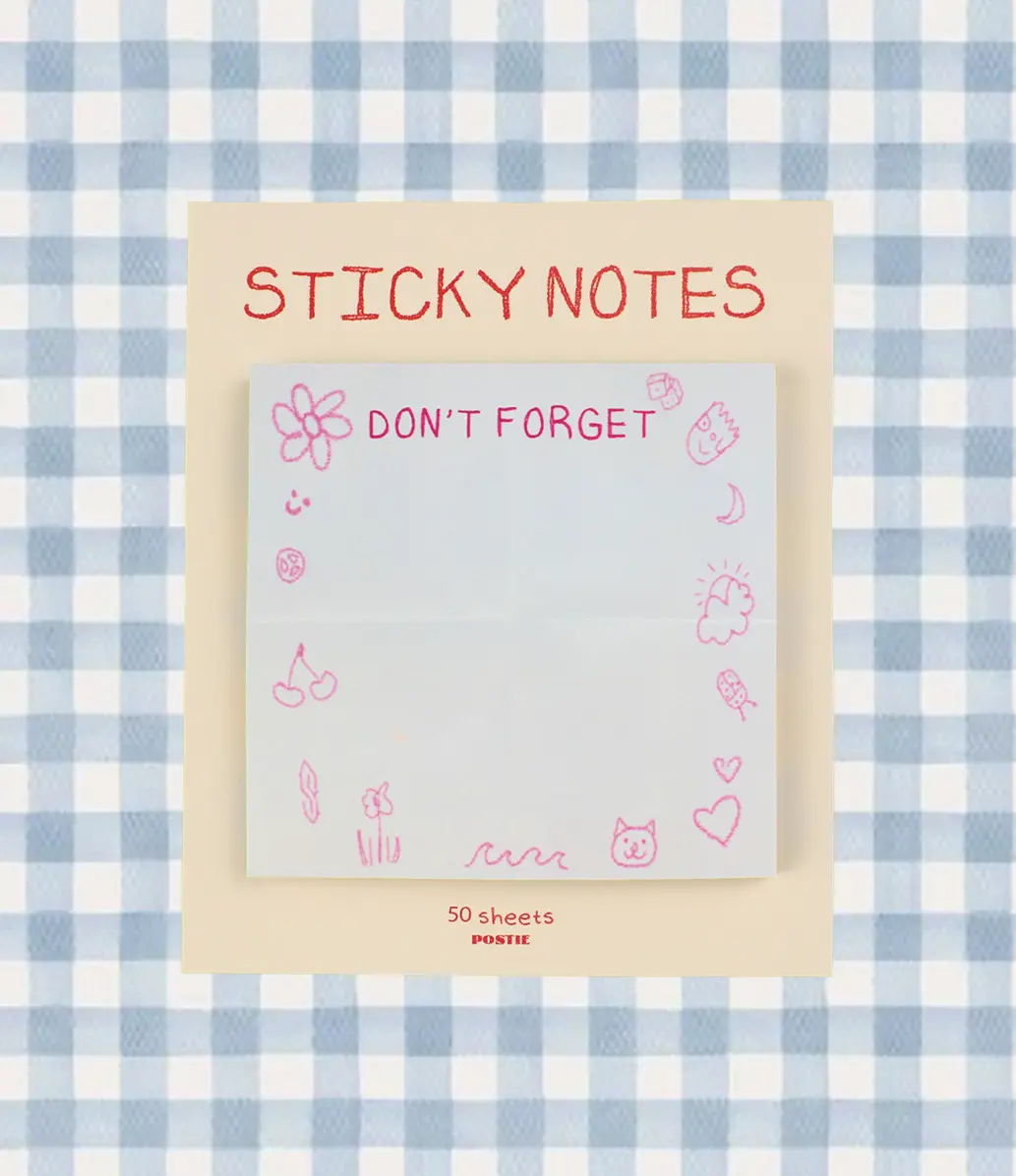 Don't Forget To Doodle Sticky Notes 3" x 3" 50 pages, adhesive