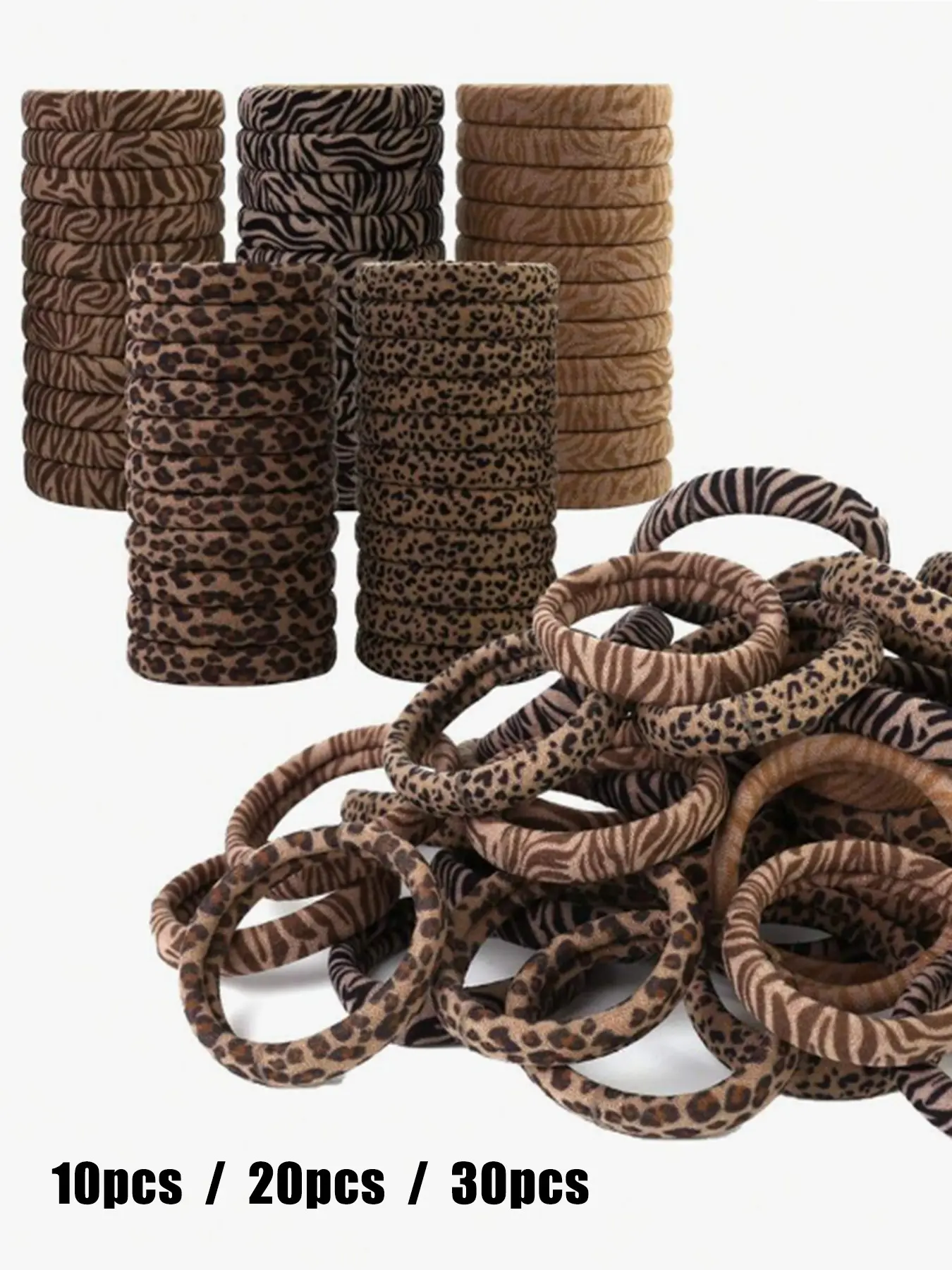 Leopard Pattern Hair Tie, Soft Elastic Hair Tie, Elastic Hair Accessory, Hair Accessories for Women & Girls, Suitable for Thick Hair, Ponytail Holder, Scrunchies, Elastic Band Scrunchie, Bulk Hair Ties, mothers day gift, mothers day gift ideas