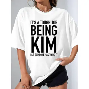 Womens Cotton Short Sleeve Graphic Tee Funny Quote Letter Print Crewneck Casual Summer Top Soft Breathable Everyday Streetwear Gift For Friends