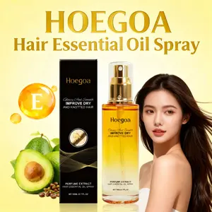 HOEGOA Hair Essential Oil Spray Avocado & Camellia Oil Nourishing Heat Protectant for Frizz Control Moisturizing Hair Oil