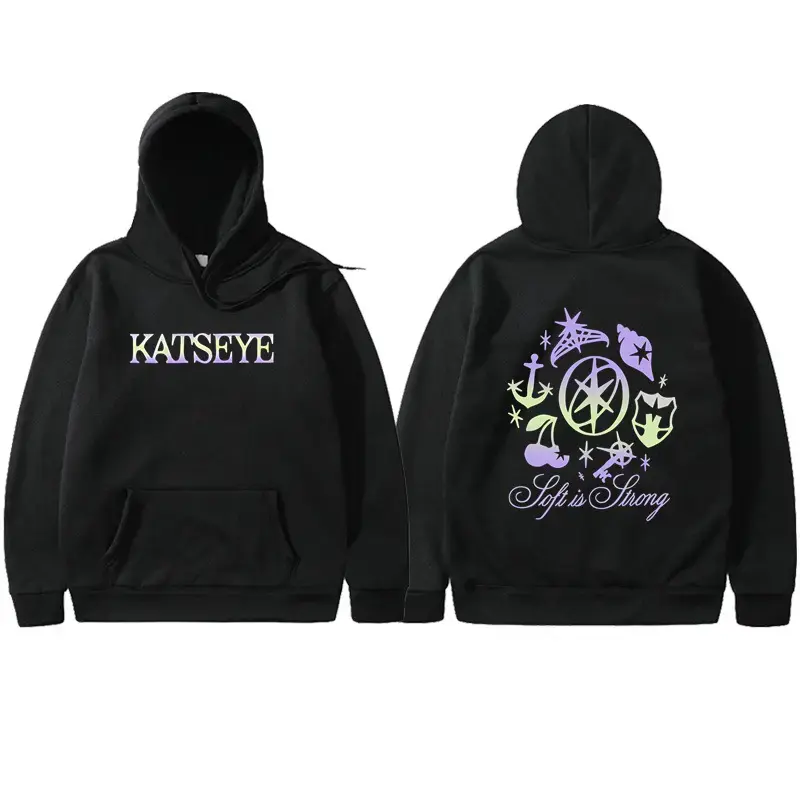 Katseye 2025 Tour Unisex Hoodie, Casual Oversize Baggy Pullover Sweatshirt with Funny Graphic Print, Thickened Long Sleeve for Halloween, Novelty, Funny Print, Hoodie Sweatshirt For Casual Warmth, All Day Wear, New Year, Tops, Longsleeves, Unisex Hoodies