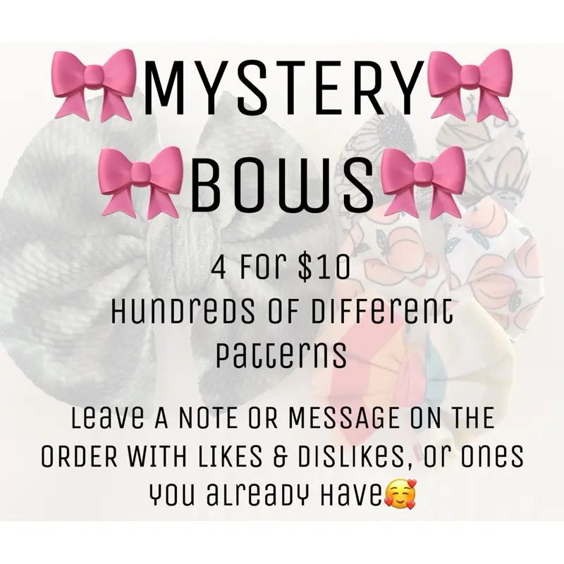 Hair Bows | Four for Ten Dollars | Mystery