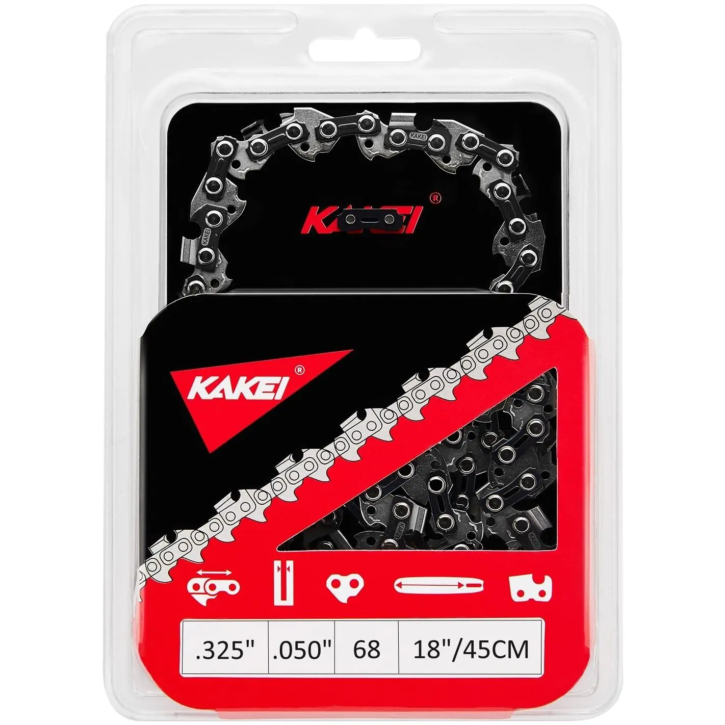 KAKEI 18-Inch Chainsaw Chain, .325" Pitch, .050" Gauge, 68 DL, 1-Pack Fits Stihl (POST 2023 .050" Gauge) 025, MS250, MS251, Replacement for 23RS 68