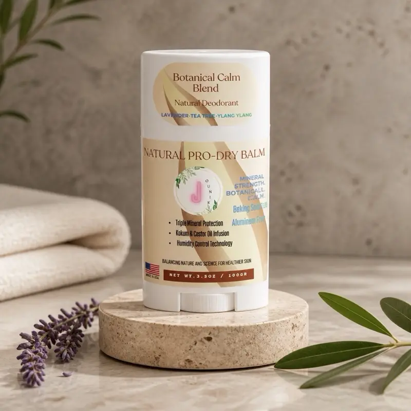 Natural Pro-Dry Balm Deodorant, Aluminum-Free, Long-Lasting Odor Protection for Daily Use