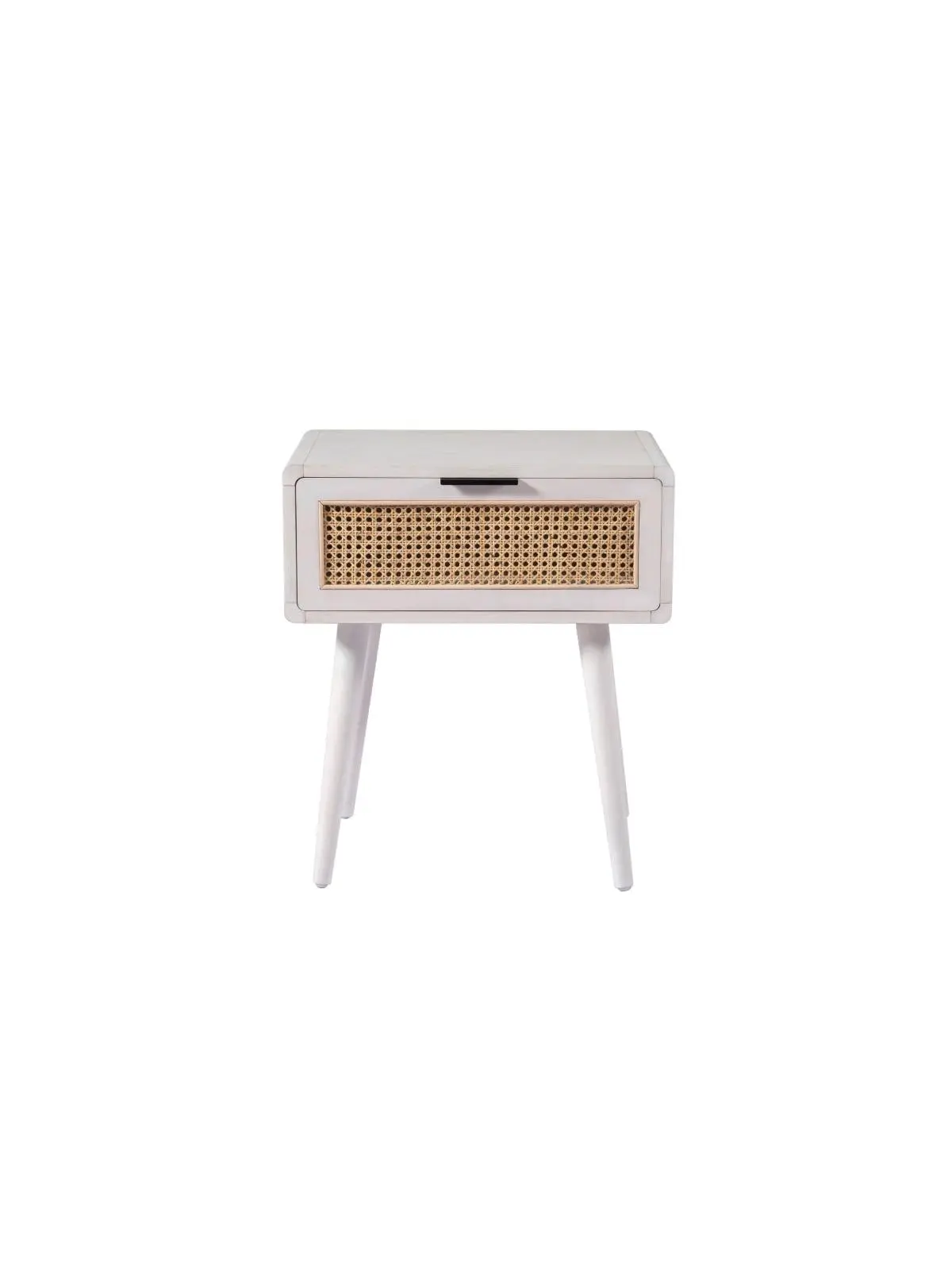 212 MAIN Cambria Modern Nightstand - Boraam Industries 34413, Zebrano Whitewash Finish, Natural Cane Weave, Wood Base, Drawers, Lounge Room Use, 36 lbs Weight, Ample Storage Room, Flow-Through Ventilation