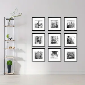 3pcs/set of white and black square frames 8*8in and 12*12in decorative photo frames, which can be given to friends and family as holiday gifts, suitable for hanging on the walls of corridors and living rooms, photo paper is not included.