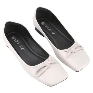 Belovely Bowknot Ballet Flats | Square Toe Slip-On Casual Shoes | Cottagecore Comfort Elegant Walking Shoes for Fall 【mary jane-1】 Women Footwear