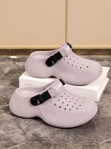 3D Printed Texture Fashion Garden Shoes, Unisex Eva Sandals, Summer Slippers, Adjustable Buckle, Quick-Dry, Comfortable, All-Seasons, Indoor/outdoor