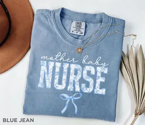 Comfort Colors Mother Baby Nurse Shirt, Mother Baby Unit T-shirt, Gift for Nurse, New Postpartum Nurse Gift, Mother-Baby Tshirt